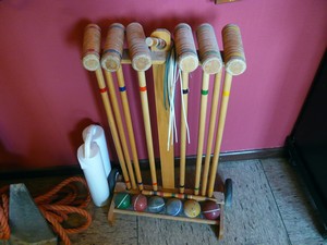 Krocket und Boccia-Spiel