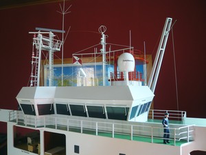 Detail des Schiffsmodells